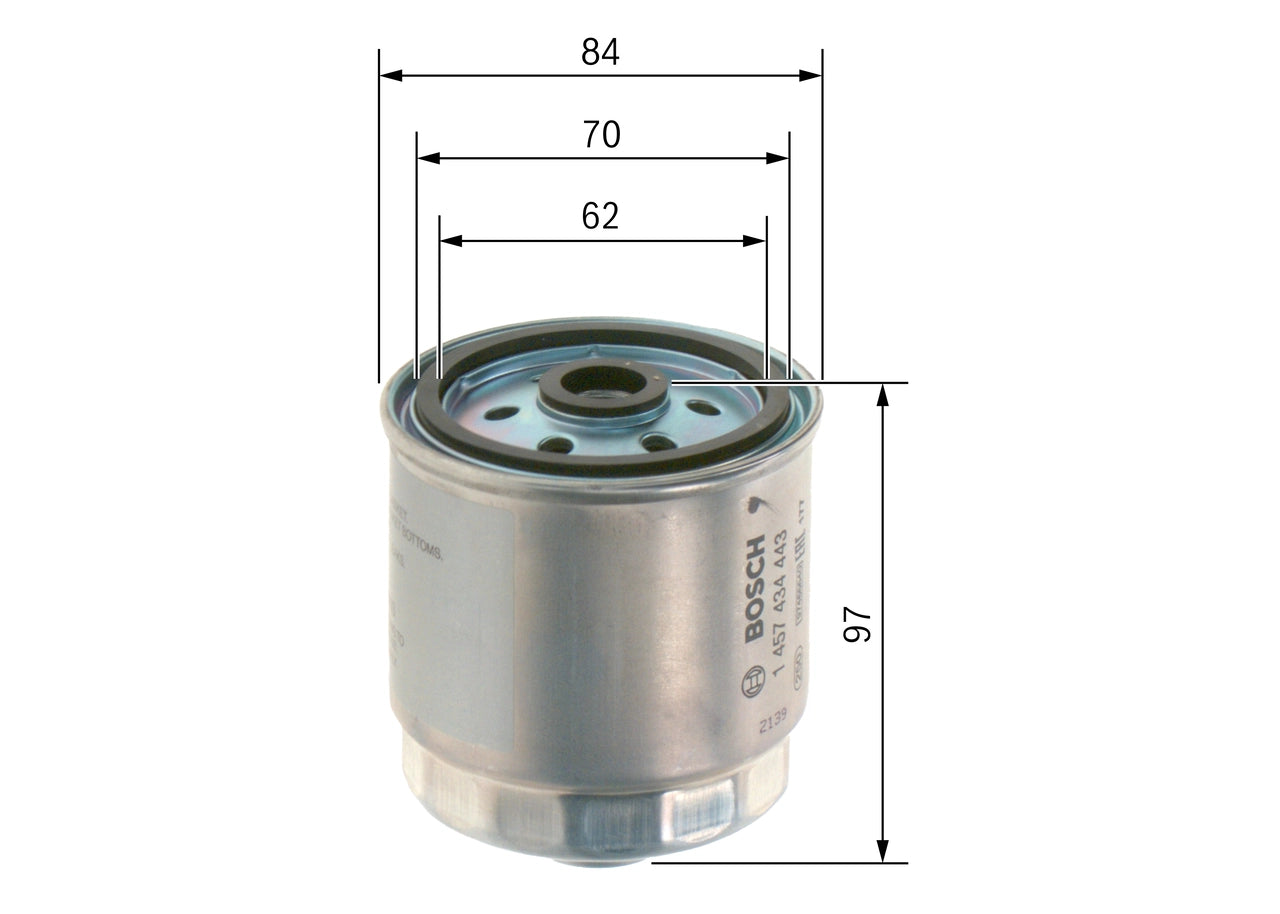 BOSCH 1 457 434 443 Filtru combustibil