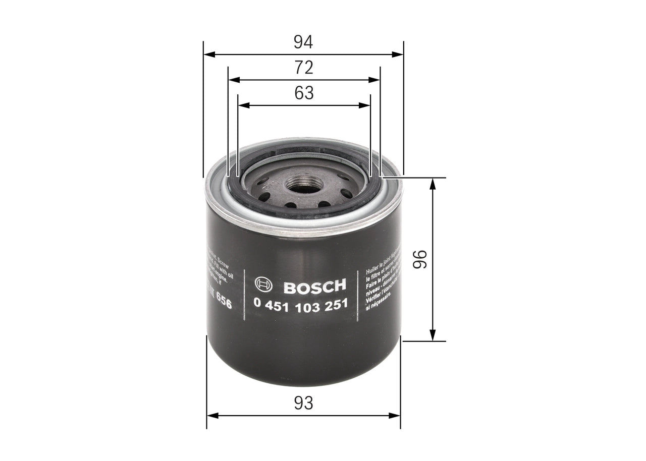 BOSCH 0 451 103 251 Filtru ulei