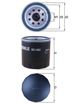 MAHLE OC 1452 Filtru ulei