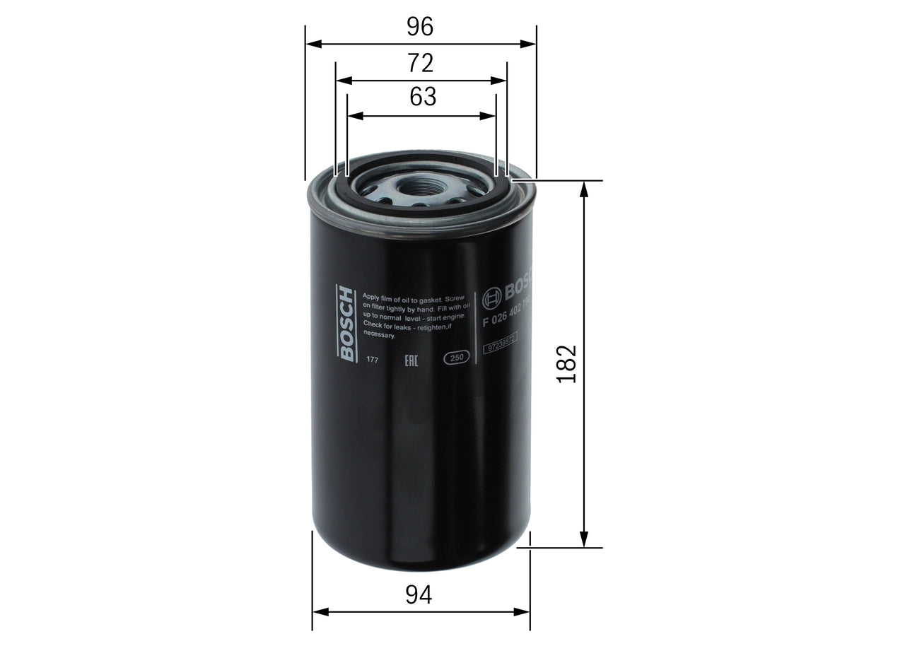 BOSCH F 026 402 790 Filtru combustibil
