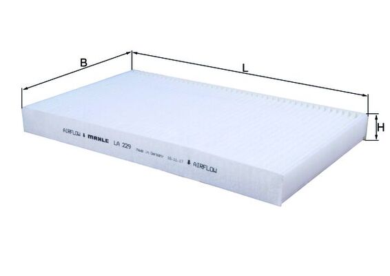 MAHLE LA 229 Filtru, aer habitaclu