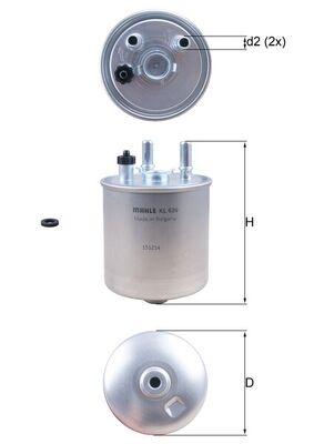 MAHLE KL 639D Filtru combustibil