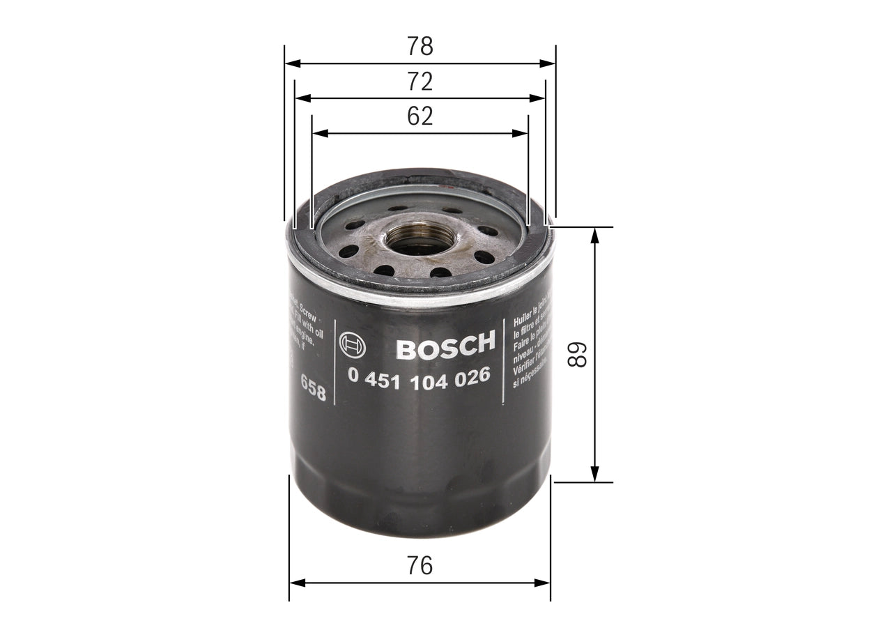 BOSCH 0 451 104 026 Filtru ulei
