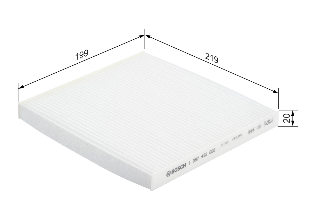 BOSCH 1 987 432 088 Filtru, aer habitaclu