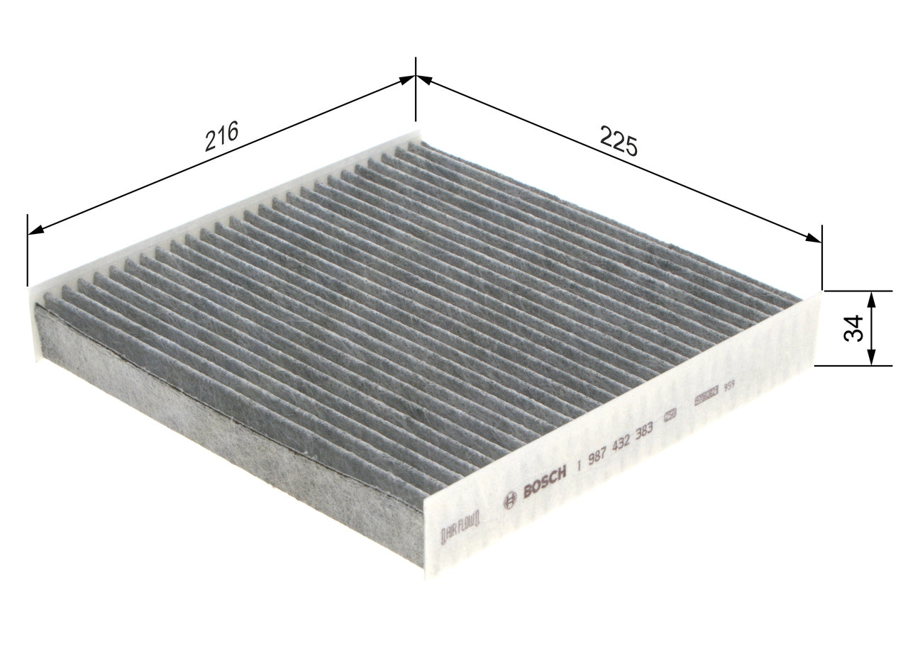 BOSCH 1 987 432 383 Filtru, aer habitaclu