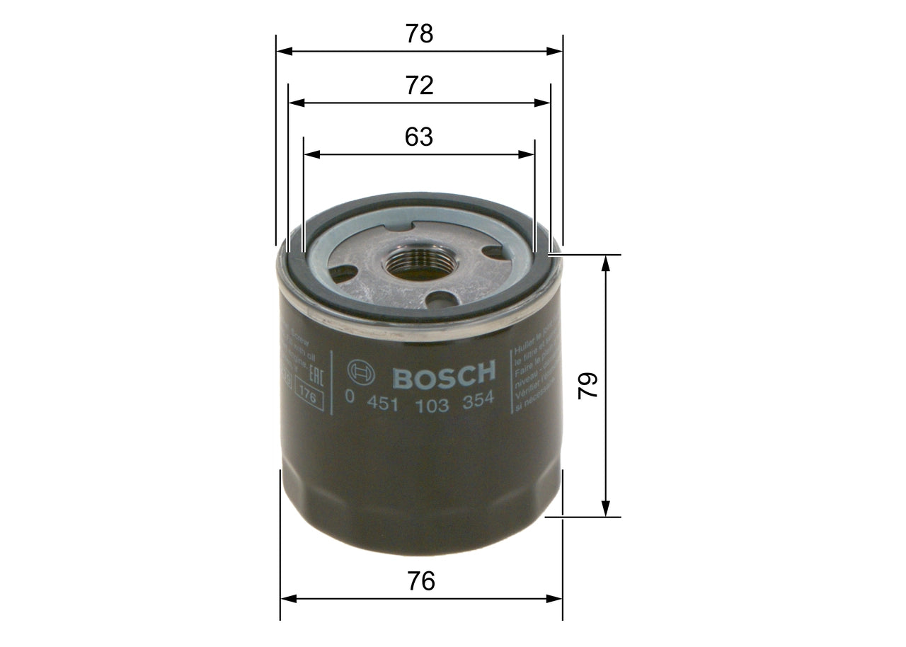 BOSCH 0 451 103 354 Filtru ulei