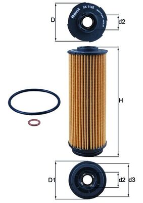 MAHLE OX 1146D Filtru ulei