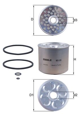 MAHLE KX 23D Filtru combustibil