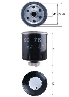 MAHLE KC 76 Filtru combustibil