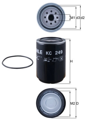 MAHLE KC 249D Filtru combustibil