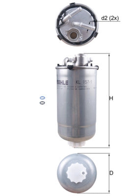 MAHLE KL 157/1D Filtru combustibil
