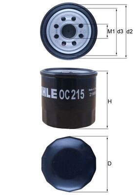 MAHLE OC 215 Filtru ulei