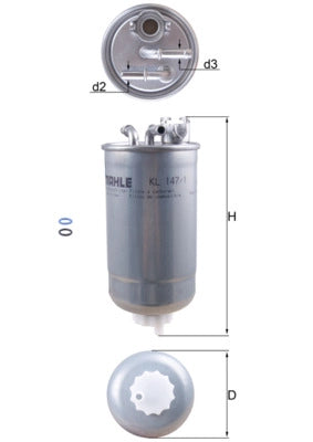 MAHLE KL 147/1D Filtru combustibil