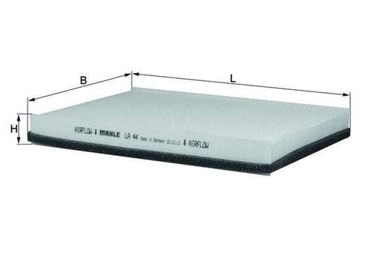 MAHLE LA 44 Filtru, aer habitaclu