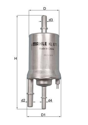 MAHLE KL 871 Filtru combustibil