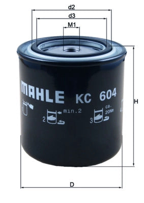 MAHLE KC 604 Filtru combustibil
