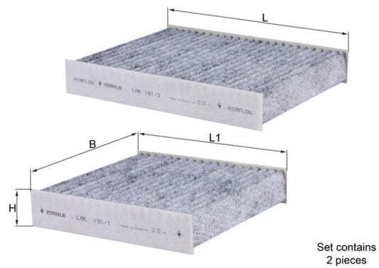 MAHLE LAK 191/S Filtru, aer habitaclu