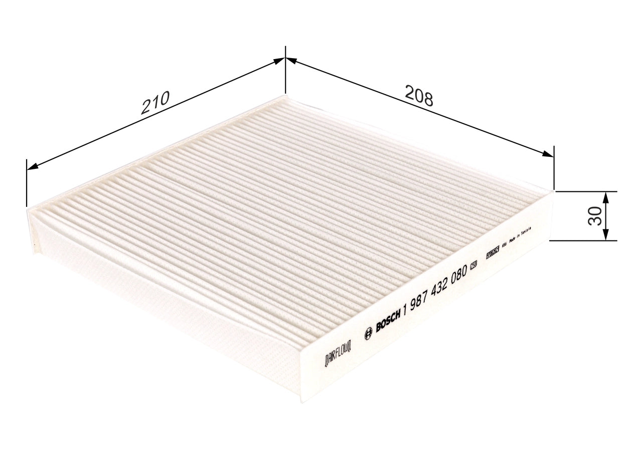BOSCH 1 987 432 080 Filtru, aer habitaclu