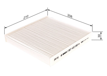BOSCH 1 987 432 080 Filtru, aer habitaclu