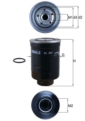 MAHLE KC 261D Filtru combustibil
