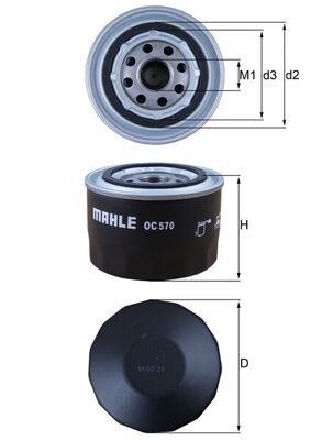 MAHLE OC 570 Filtru ulei