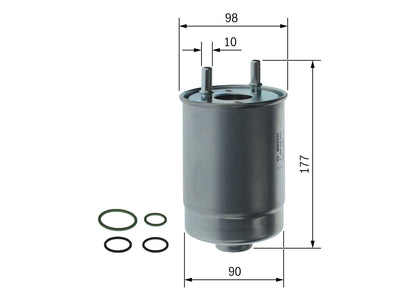 BOSCH F 026 402 850 Filtru combustibil