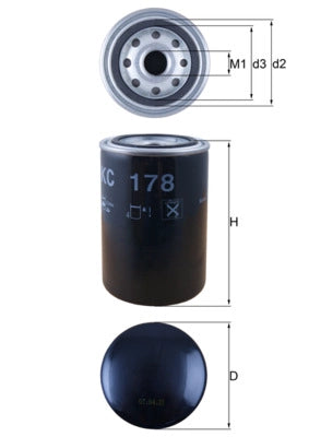 MAHLE KC 178 Filtru combustibil