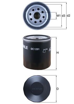 MAHLE OC 1291 Filtru ulei