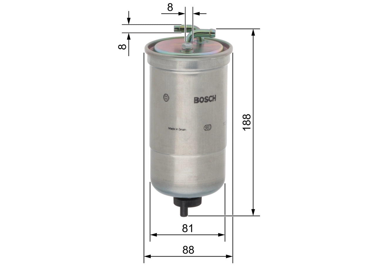 BOSCH 0 450 906 442 Filtru combustibil