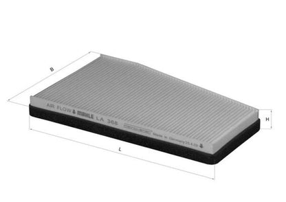 MAHLE LA 368 Filtru, aer habitaclu
