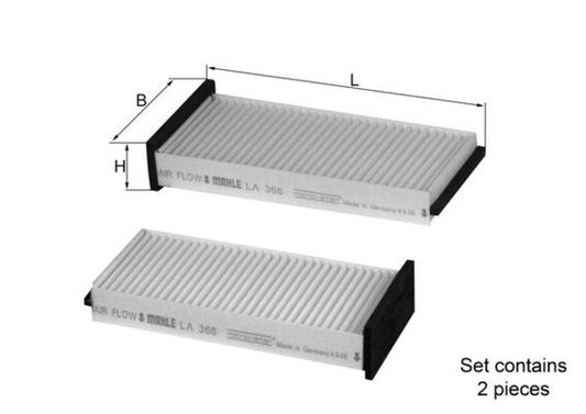 MAHLE LA 366/S Filtru, aer habitaclu
