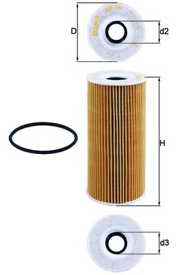 MAHLE OX 366D Filtru ulei