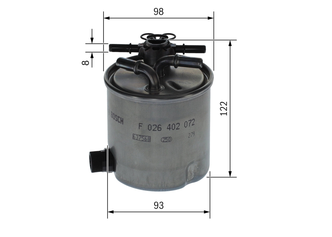 BOSCH F 026 402 072 Filtru combustibil