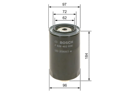 BOSCH F 026 402 036 Filtru combustibil