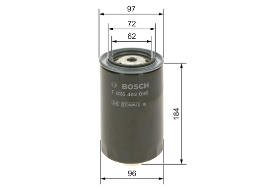 BOSCH F 026 402 036 Filtru combustibil