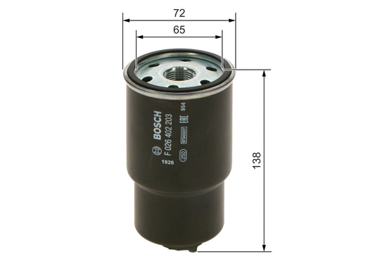 BOSCH F 026 402 203 Filtru combustibil