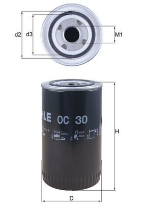 MAHLE OC 30 Filtru ulei