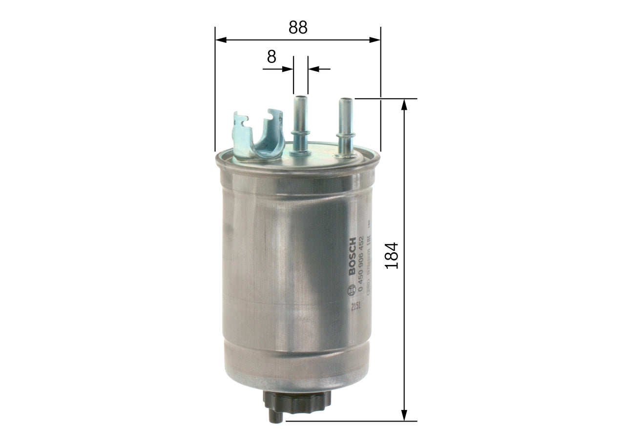 BOSCH 0 450 906 452 Filtru combustibil