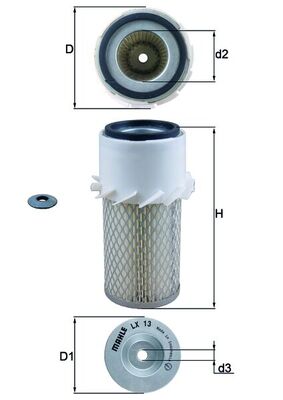 MAHLE LX 13 Filtru aer