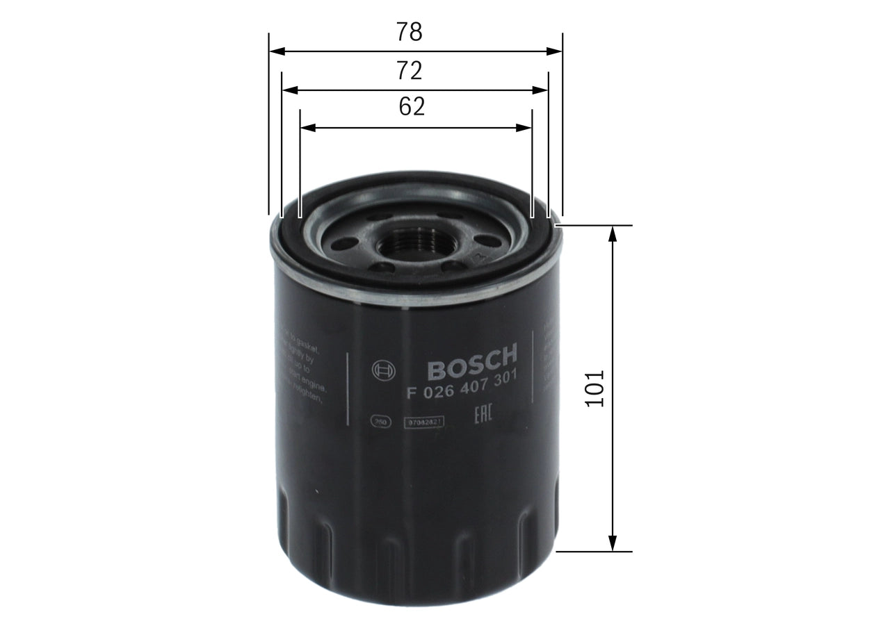 BOSCH F 026 407 301 Filtru ulei