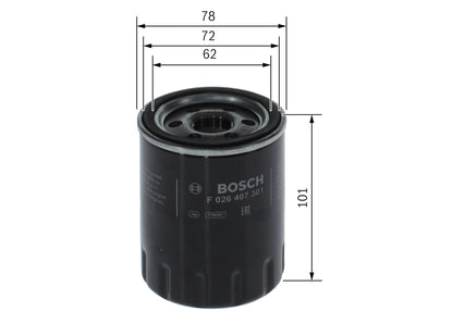 BOSCH F 026 407 301 Filtru ulei