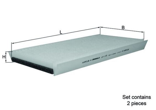 MAHLE LA 173/S Filtru, aer habitaclu