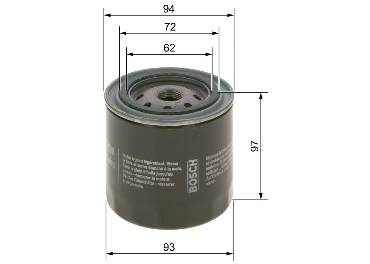 BOSCH 0 986 452 003 Filtru ulei