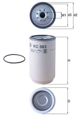 MAHLE KC 583D Filtru combustibil