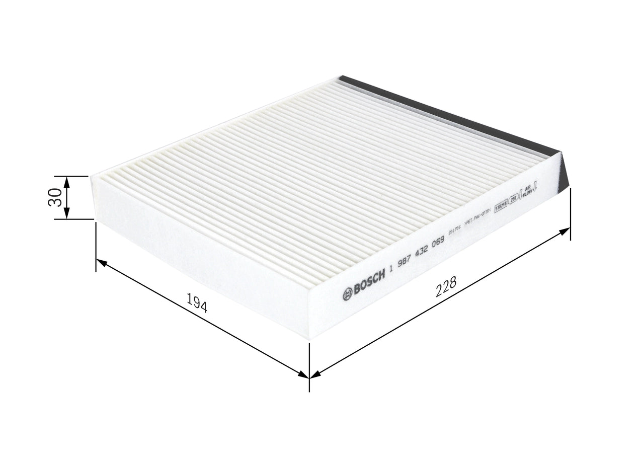 BOSCH 1 987 432 069 Filtru, aer habitaclu