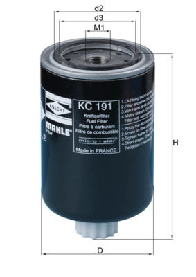 MAHLE KC 191 Filtru combustibil