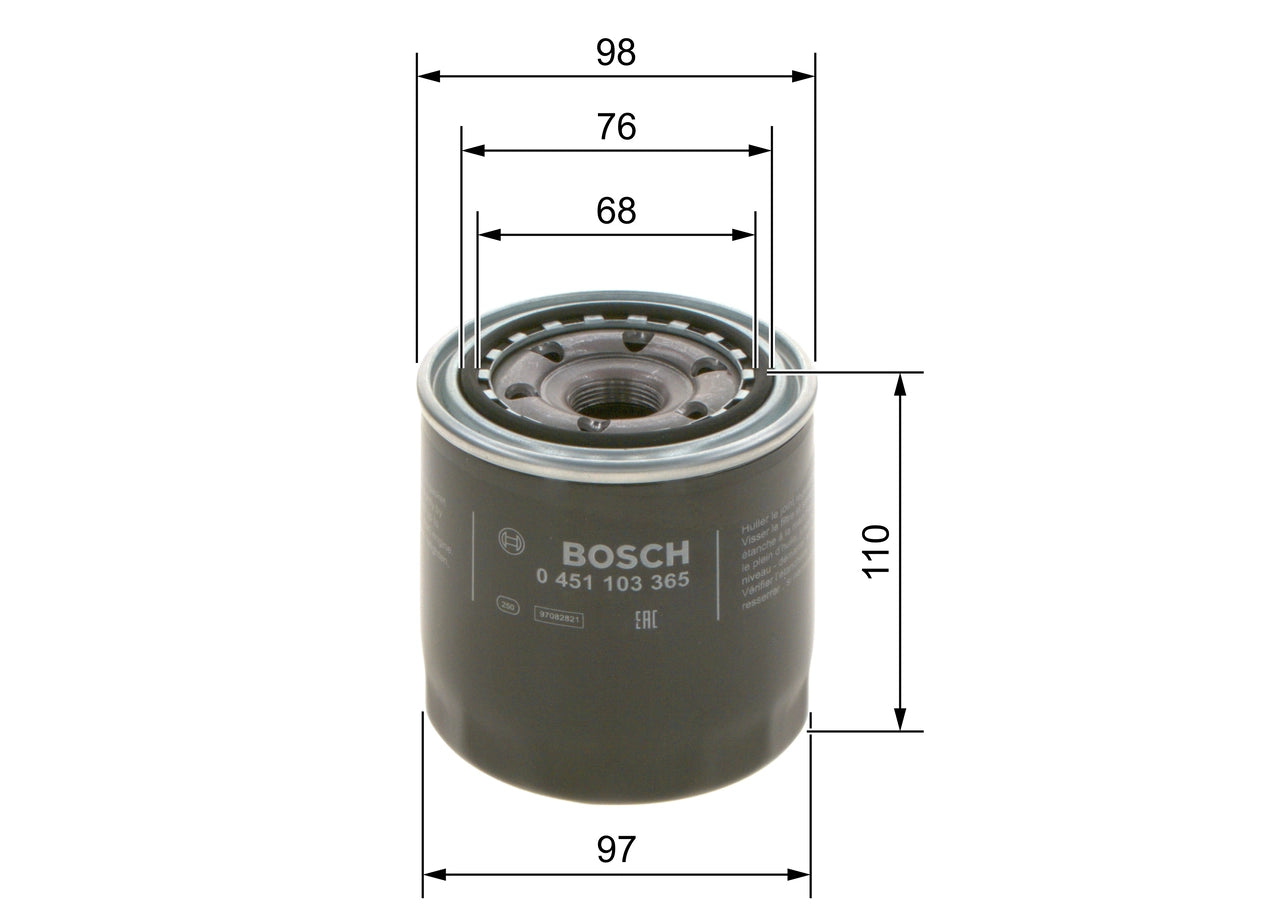 BOSCH 0 451 103 365 Filtru ulei