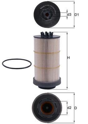MAHLE KX 80/1D Filtru combustibil