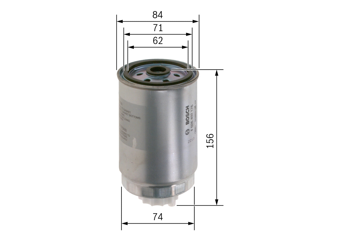 BOSCH F 026 402 176 Filtru combustibil