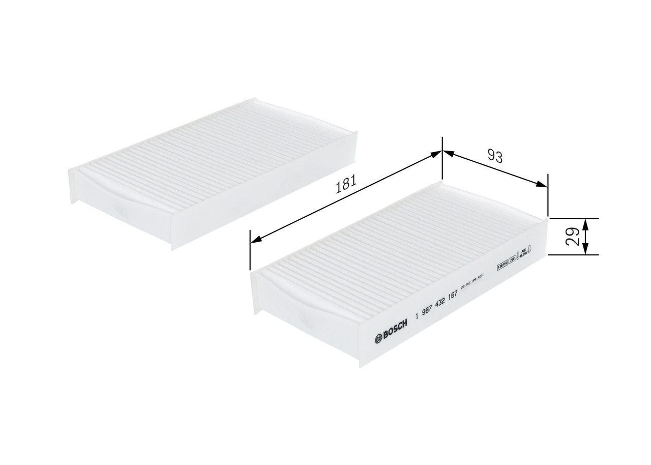 BOSCH 1 987 432 167 Filtru, aer habitaclu